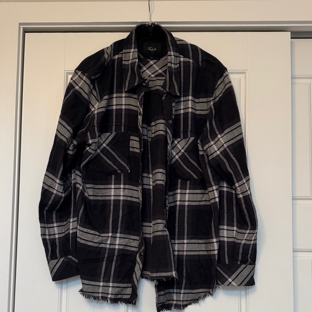 Rails Black and Gray Plaid Shirt Jacket